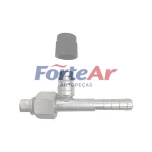 CONEXÃO ORING RETA COM VALVULA R134A ALUMINIO #6 FA250.029 #8 FA250.030 #10 FA250.031 #12 FA250.032