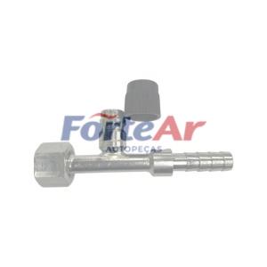 CONEXÃO ORING RETA COM VALVULA R134A AÇO #6 FA250.033 #8 FA250.034 #10 FA250.035 #12 FA250.036