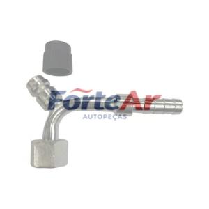 CONEXÃO ORING 90º COM VALVULA R134A AÇO #6 FA250.045 #8 FA250.046 #10 FA250.047 #12 FA250.048