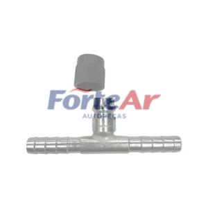 UNIÃO COM VALVULA R134A AÇO #6 FA250.089 #8 FA250.090 #10 FA250.091 #12 FA250.092