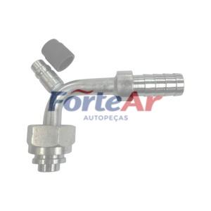 CONEXÃO ESPECIAL CASE 90º COM VALVULA R134A SAIDA #12 FA250.116
