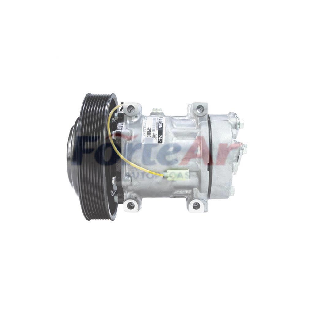 COMPRESSOR SANDEN 7H15 VOLVO 8PK 180MM 24V
