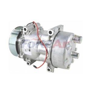 COMPRESSOR UNIV. 7H15 FIX. PASSANTE 8PK 12V SAÍDA TRASEIRA (SANDEN OEM 4666) (FA100.018)