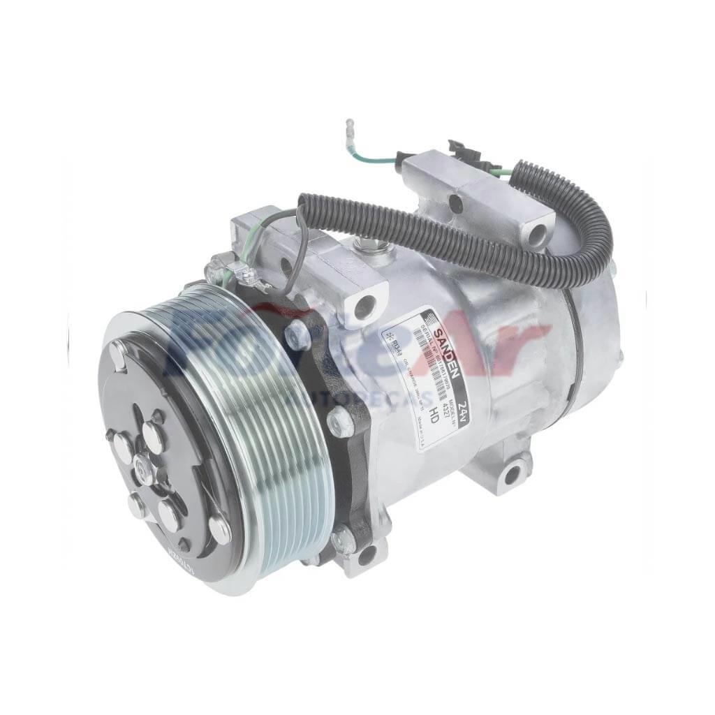 COMPRESSOR UNIV. 7H15 FIX. PASSANTE 8PK 24V SAÍDA FLEX